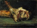 Bodegón Pan y pierna de cordero Paul Cezanne
